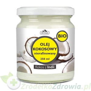 Organiczny olej kokosowy, nierafinowany Dr Gaja, 250 ml