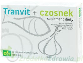 Tranvit + czosnek, 80 kapsułek