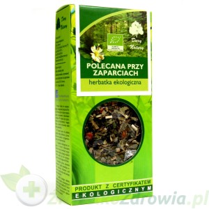 HERBATKA POLECANA PRZY ZAPARCIACH EKO 50G - DARY NATURY